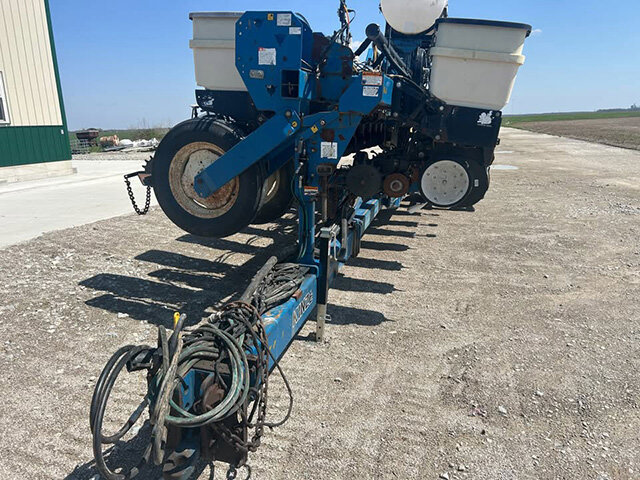 view from the front of the Kinze 16 32 planter folded up